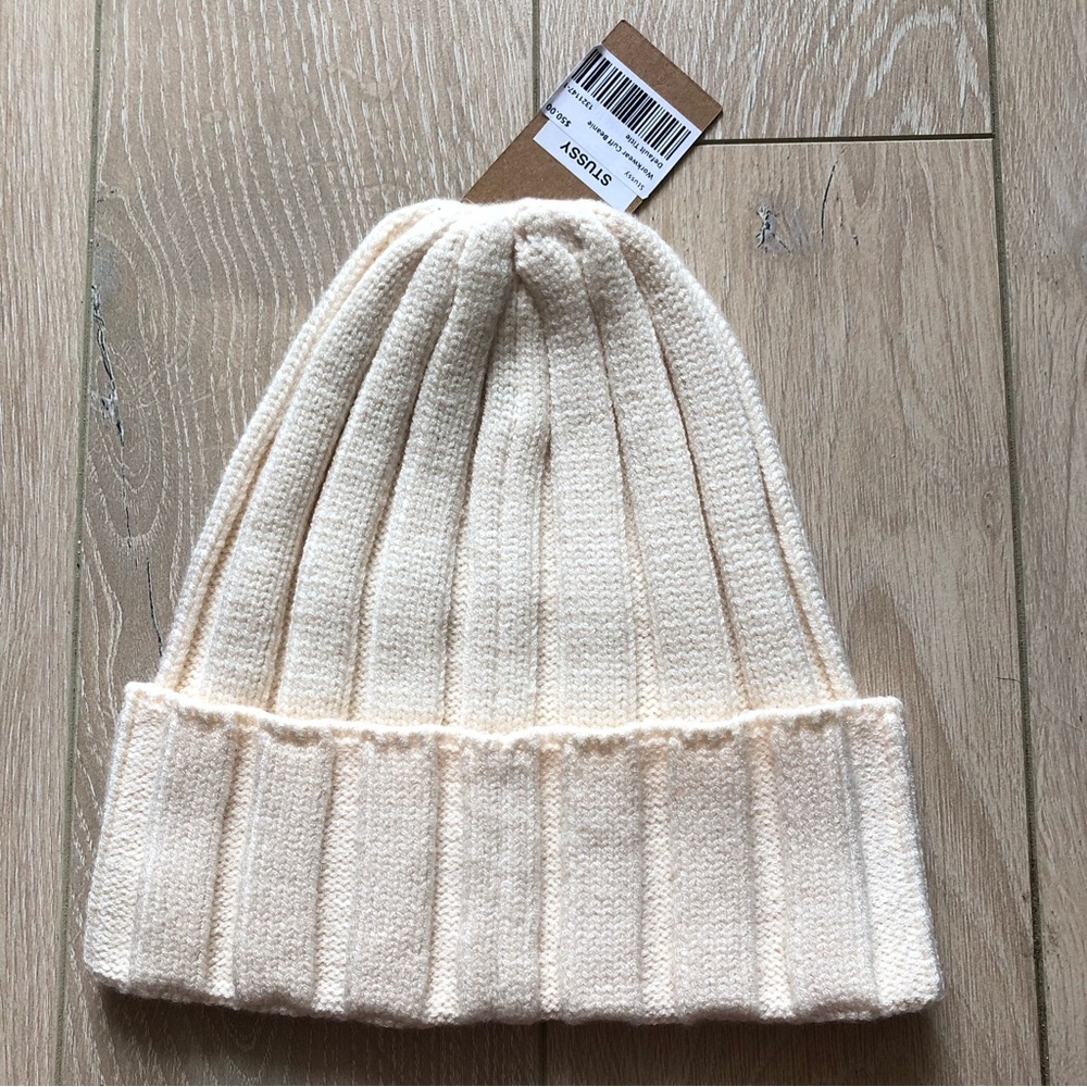 NWT Stussy Workwear Cuff Beanie in Bone - Picture 2 of 8